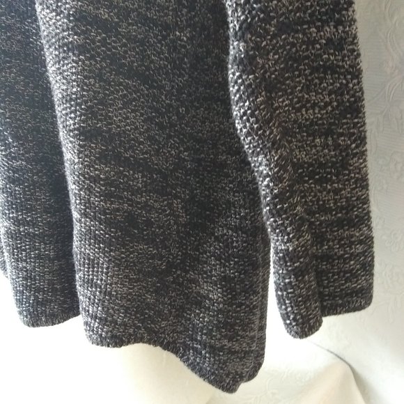 H&M | Black with White Cotton Tunic Sweater | M | Business Casual Classic - Picture 4 of 12